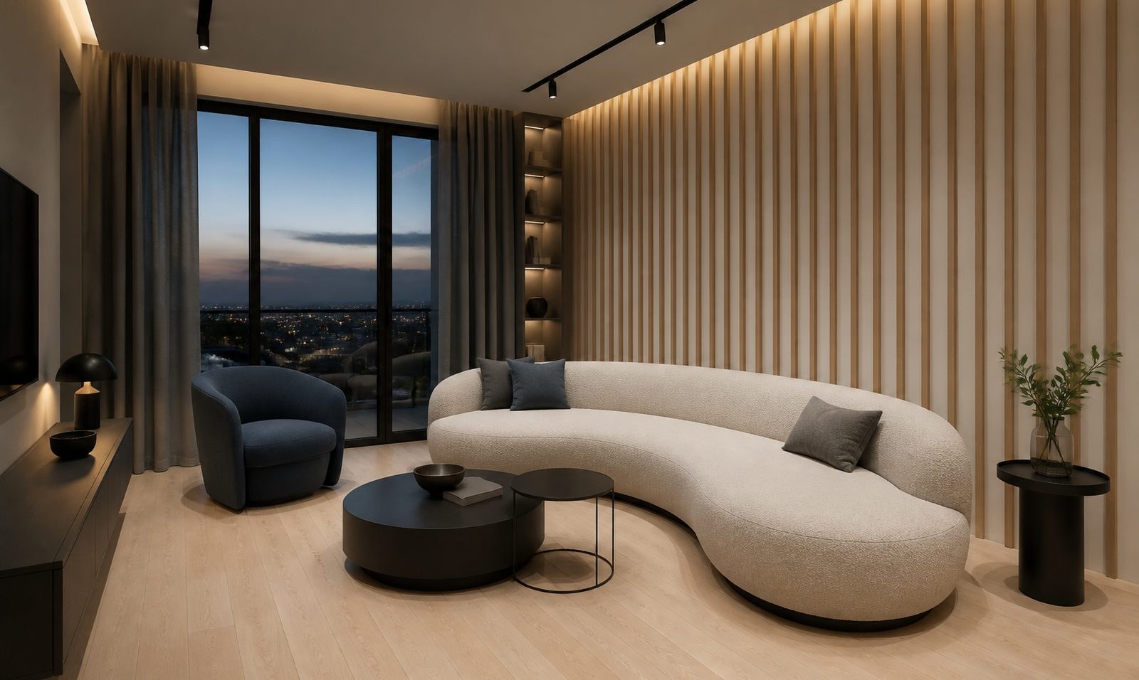 Muratpaşa Villa İç Mekan Tasarımı salon uygulaması