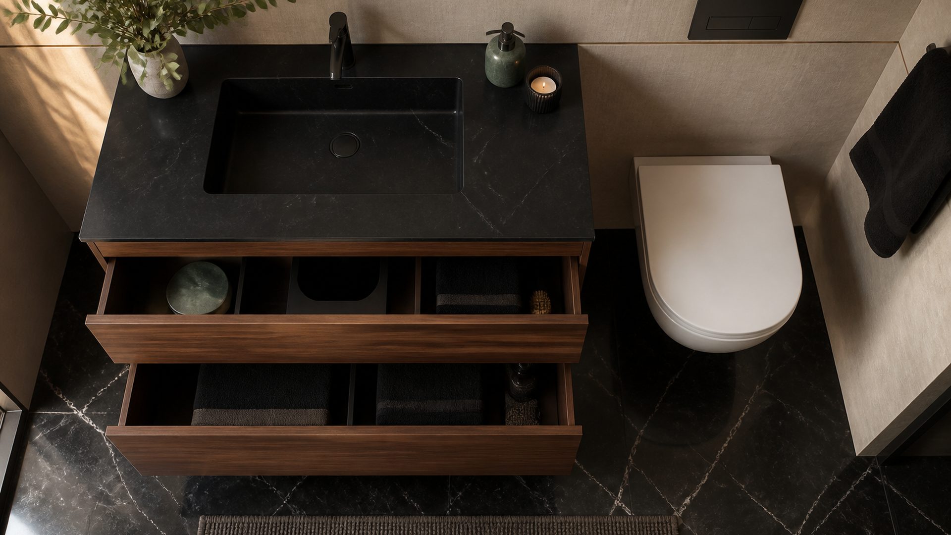 Modern banyo iç mekan tasarımı