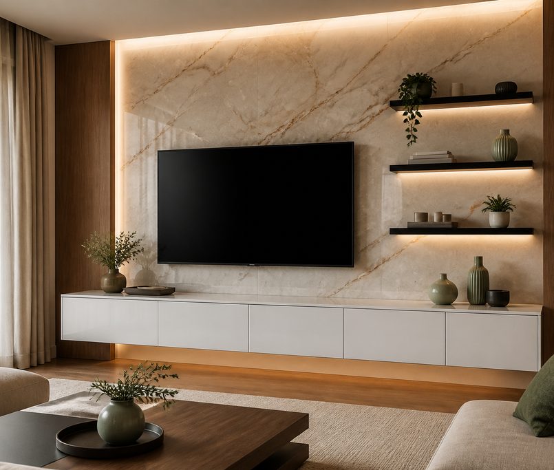 Modern TV ünitesi tasarımı