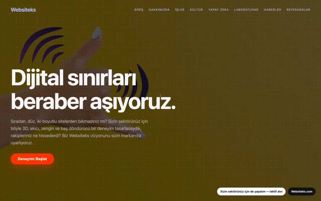 TEZGÂH şablonu - Kod odaklı vitrin; tarayıcıda çalışan beş etkileşim demosu.